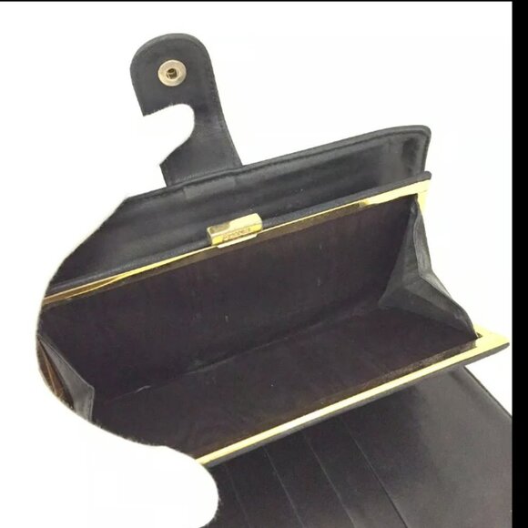 AUTHENTIC CHANEL CC LOGO GRAINED CALF SKIN LONG BIFOLD WALLET WITH COIN PURSE - Picture 7 of 10